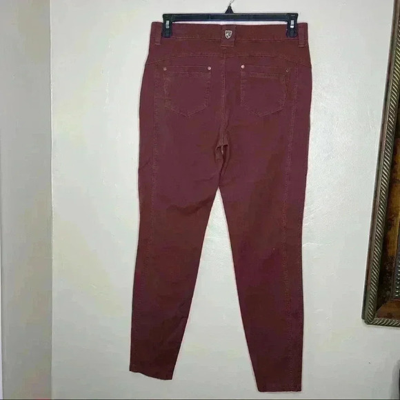 KUHL Women's Brooke Skinny Jeans Burgundy Pants Sz 10 - Picture 9 of 10